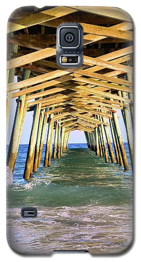 Emerald Isles Pier Galaxy S5 Case featuring the photograph Emerald Isles Pier by Lisa Wooten