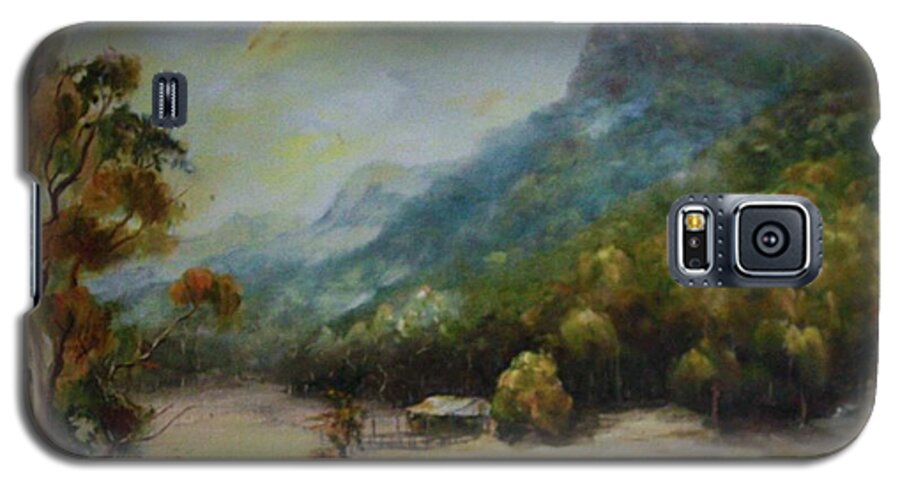 Grampians Galaxy S5 Case featuring the painting Emu Plains, Grampians by Ryn Shell