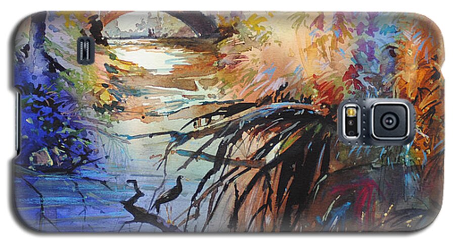 New England Scenes Galaxy S5 Case featuring the painting Enchanted Waters by P Anthony Visco