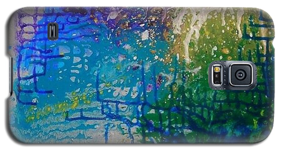 Abstract Galaxy S5 Case featuring the painting Endless Possibilite by Lori Jacobus-Crawford
