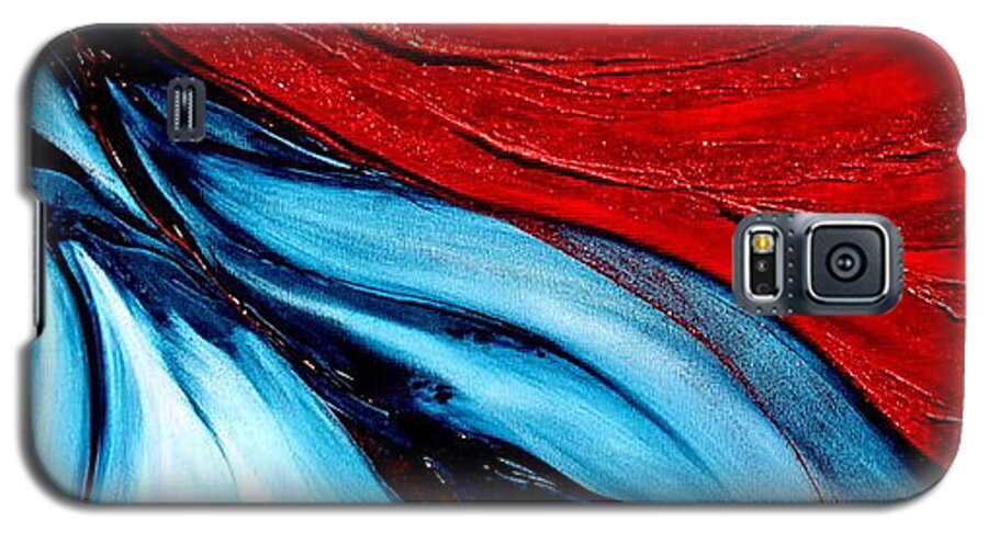 Energy.sun Galaxy S5 Case featuring the painting Energy by Kumiko Mayer