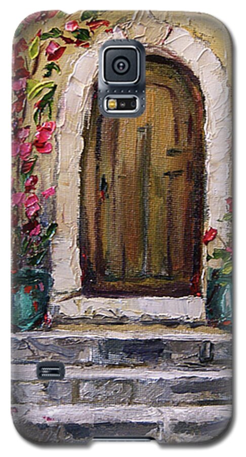 Door Art Galaxy S5 Case featuring the painting Enter Here by Jennifer Beaudet