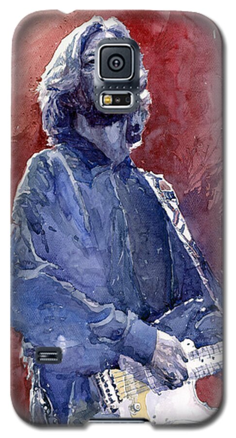 Watercolor Galaxy S5 Case featuring the painting Eric Clapton 04 by Yuriy Shevchuk