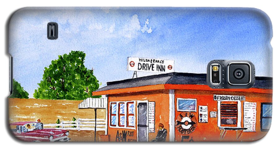 Drive Inn Galaxy S5 Case featuring the painting Ericksons Drive Inn by Richard Stedman