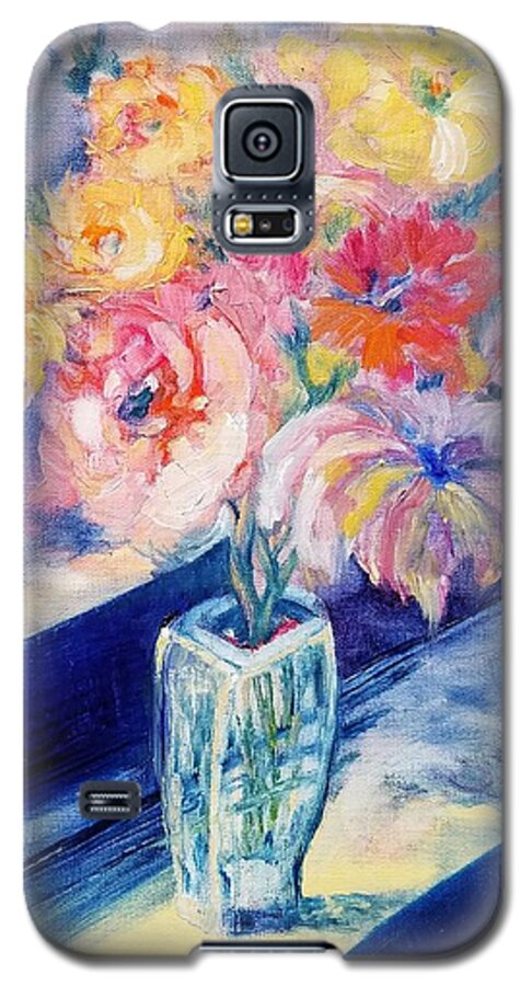 Bouquet Galaxy S5 Case featuring the painting Essence by Kim Shuckhart Gunns