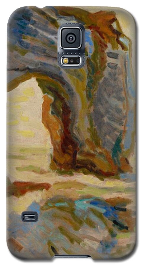 Painting Pierre Van Dijk Claudemonet Etretat France Renoir Oil Impressionist Fauvisme Expressions Expressionist Galaxy S5 Case featuring the painting Etretat-4 by Pierre Dijk