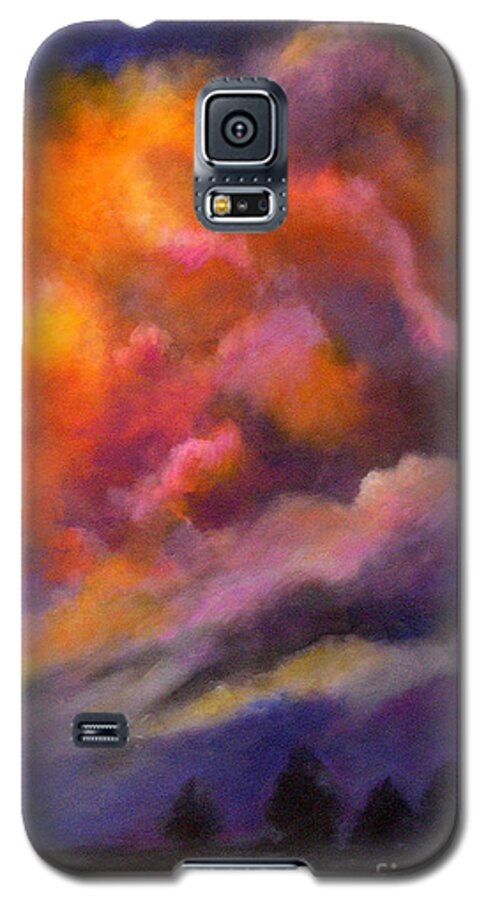 Clouds Galaxy S5 Case featuring the painting Evening Symphony by Alison Caltrider