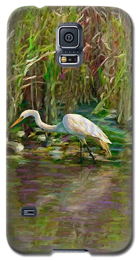 Everglades Galaxy S5 Case featuring the painting Everglades Hunter by David Van Hulst