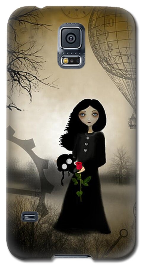 Dark Galaxy S5 Case featuring the digital art Every Rose Has It's Thorn by Charlene Zatloukal
