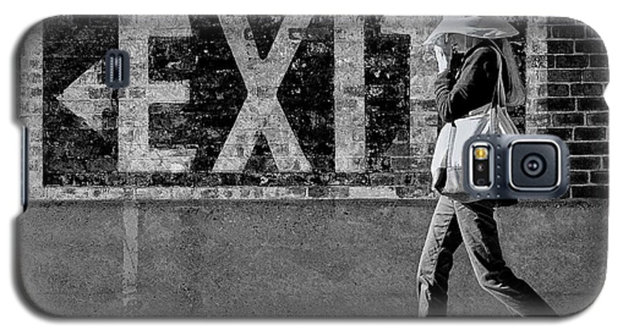 Exit Galaxy S5 Case featuring the photograph Exit BW by Rick Mosher