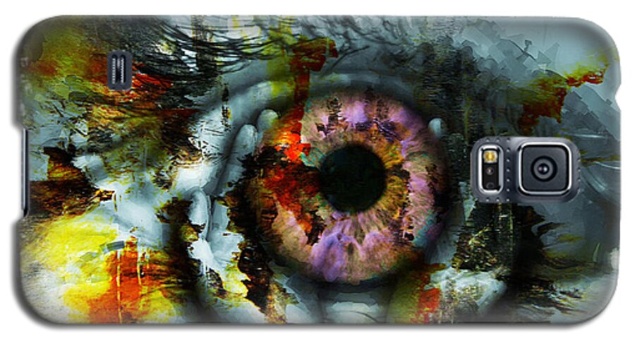 Art Print Galaxy S5 Case featuring the painting Eye in Hands 001 by Gull G