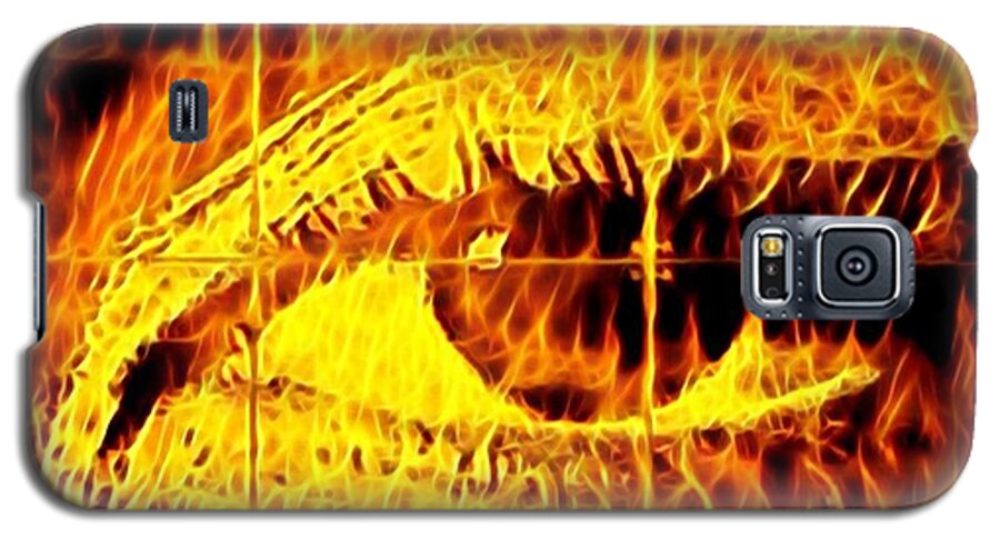 Eyes Galaxy S5 Case featuring the digital art Face the fire by Gina Callaghan