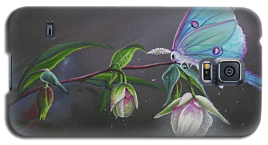 Fairy Galaxy S5 Case featuring the painting Fairy Lantern's Glow by Joe Mandrick