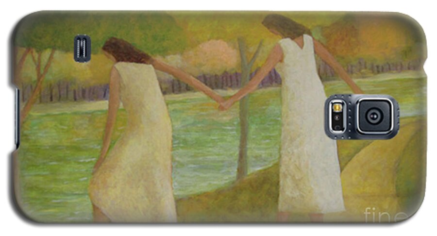 River Galaxy S5 Case featuring the painting Fall River by Glenn Quist