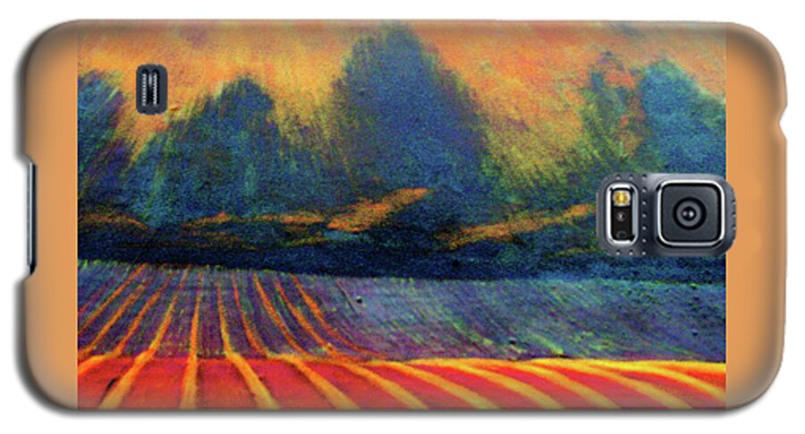 Field Galaxy S5 Case featuring the painting Fallow Field 2 by Jeanette Jarmon
