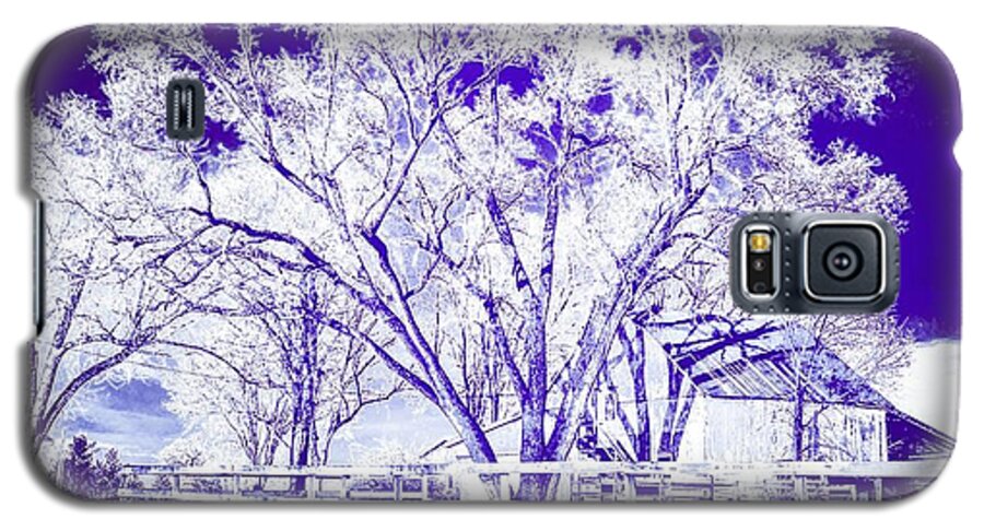 Emaw Galaxy S5 Case featuring the photograph Farm in Suburbia with Wildcat Flare by Michael Oceanofwisdom Bidwell
