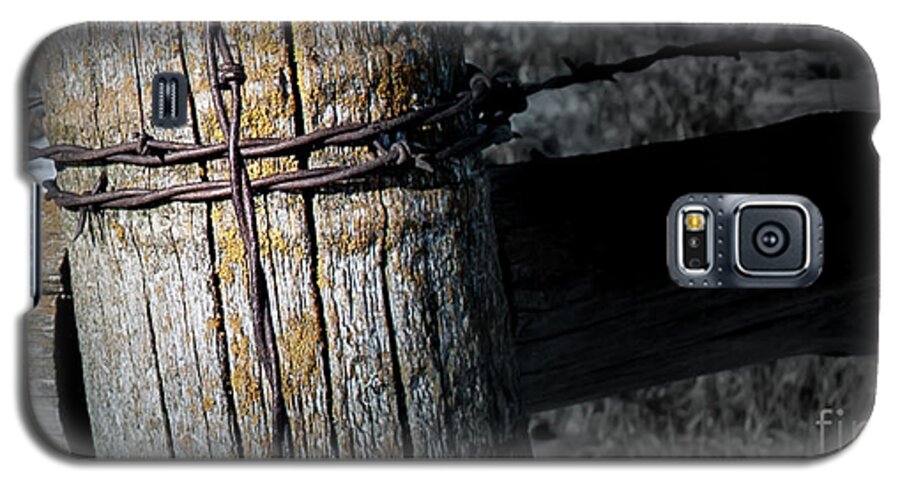 Cross Galaxy S5 Case featuring the photograph Farming Cross by Troy Stapek