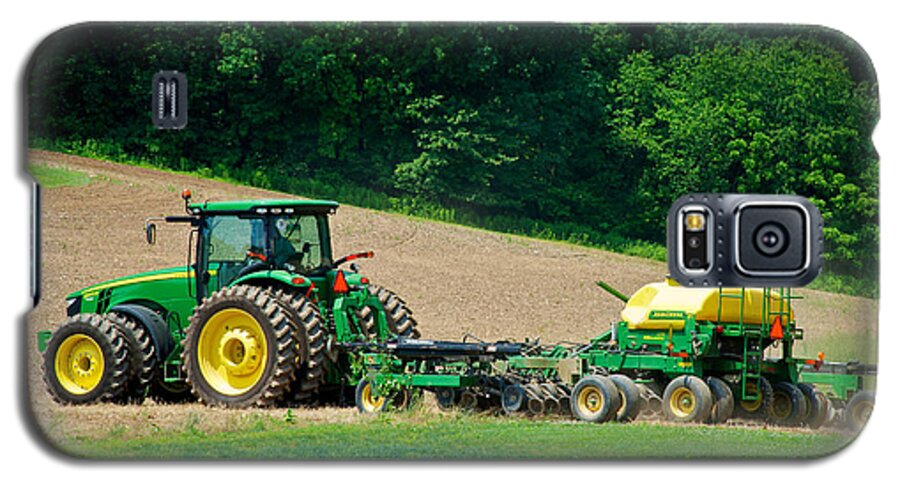 John Deer Galaxy S5 Case featuring the photograph Farming the Field by Mark Dodd