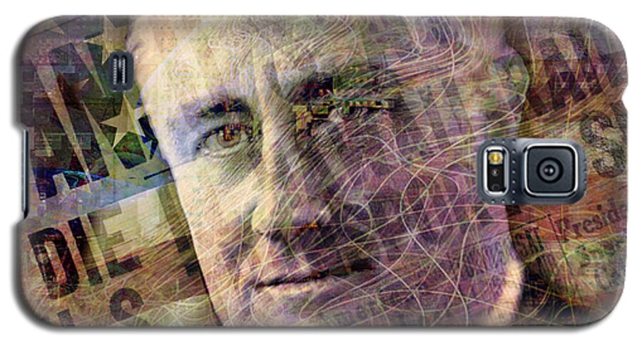 franklin Roosevelt Galaxy S5 Case featuring the digital art FDR by Barbara Berney