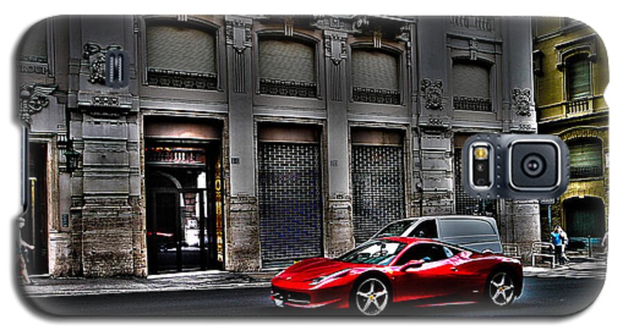Ferrari Galaxy S5 Case featuring the photograph Ferrari In Rome by Effezetaphoto Fz