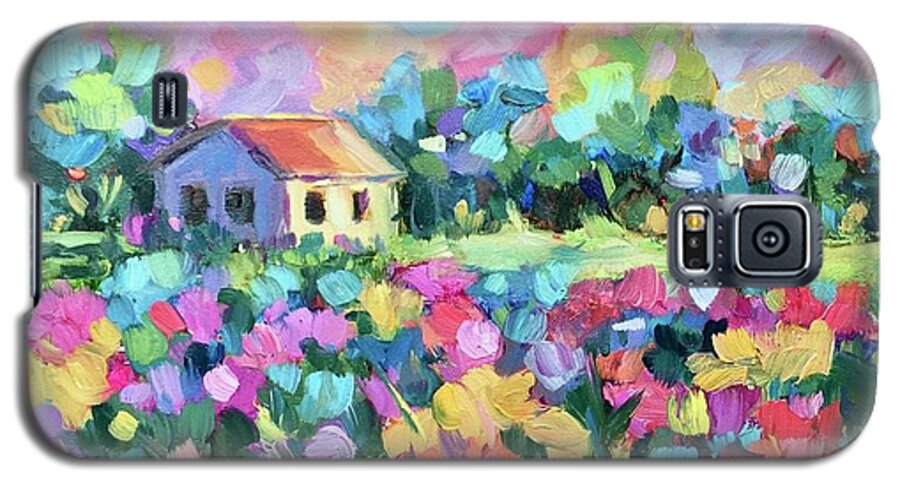 Provence Galaxy S5 Case featuring the painting Field of Dreams by Patsy Walton