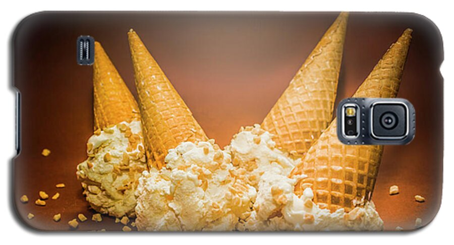 Summer Galaxy S5 Case featuring the photograph Fine art ice cream cone spill by Jorgo Photography