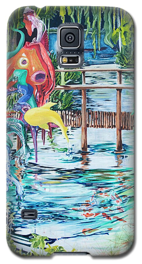 Fish Galaxy S5 Case featuring the painting Fish by James Lavott