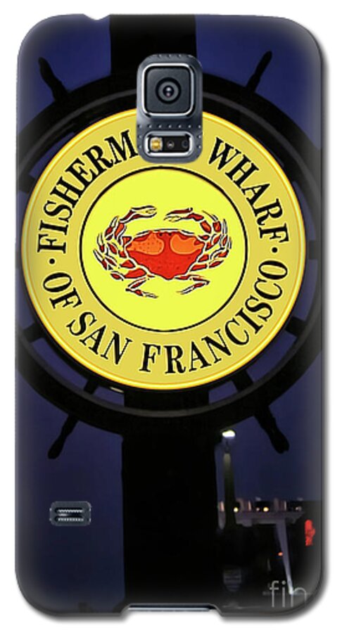 Fishermans Wharf Galaxy S5 Case featuring the photograph Fishermans Wharf Sign At Night by Gabriele Pomykaj