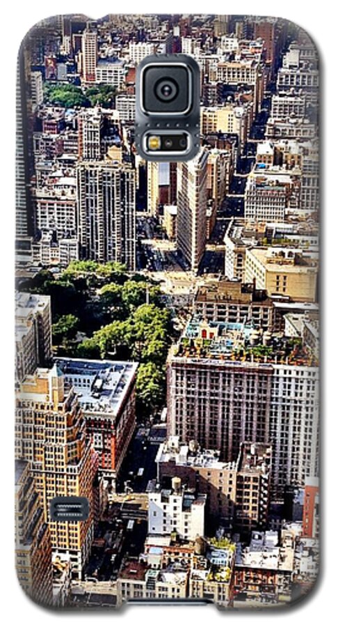 New York City Galaxy S5 Case featuring the photograph Flatiron Building From Above - New York City by Vivienne Gucwa