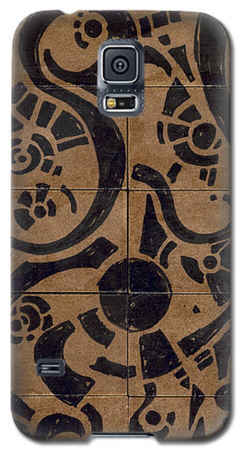 Pattern Galaxy S5 Case featuring the drawing Flipside 1 Panel D by Joseph A Langley