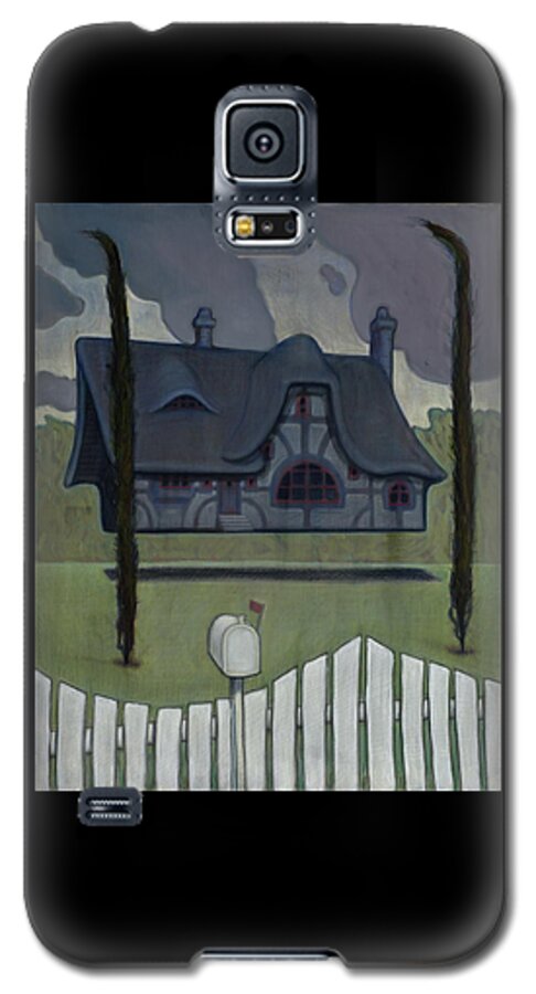 Floating House Galaxy S5 Case featuring the painting Floating House by John Reynolds