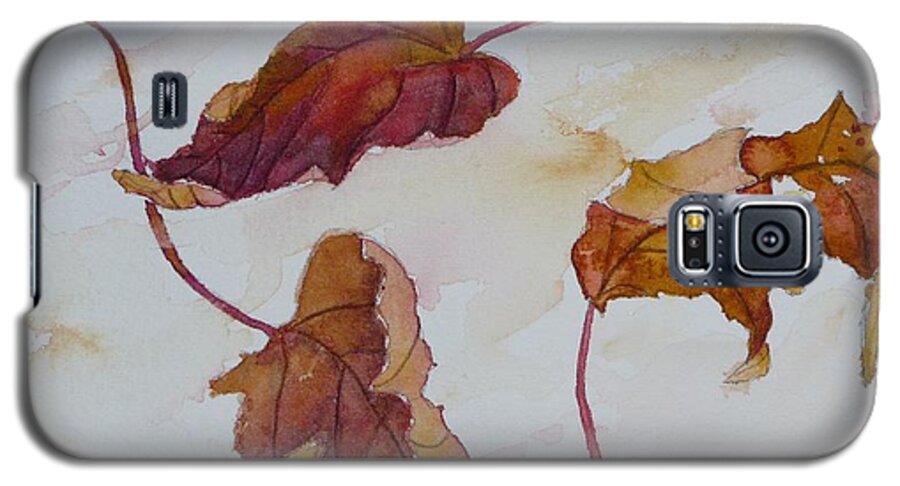 Fall Galaxy S5 Case featuring the painting Floating by Ruth Kamenev