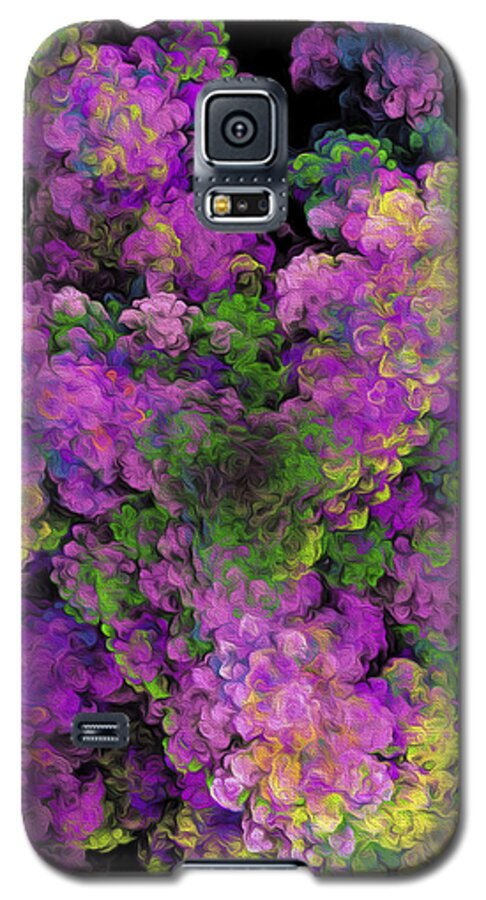 Andee Design Abstract Galaxy S5 Case featuring the digital art Floral Fancy Abstract by Andee Design