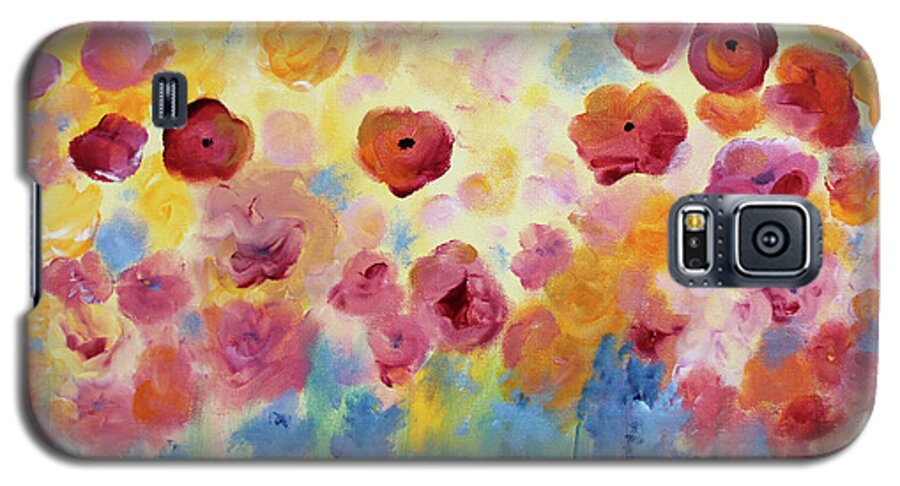 Flowers Galaxy S5 Case featuring the painting Floral Splendor II by Stacey Zimmerman