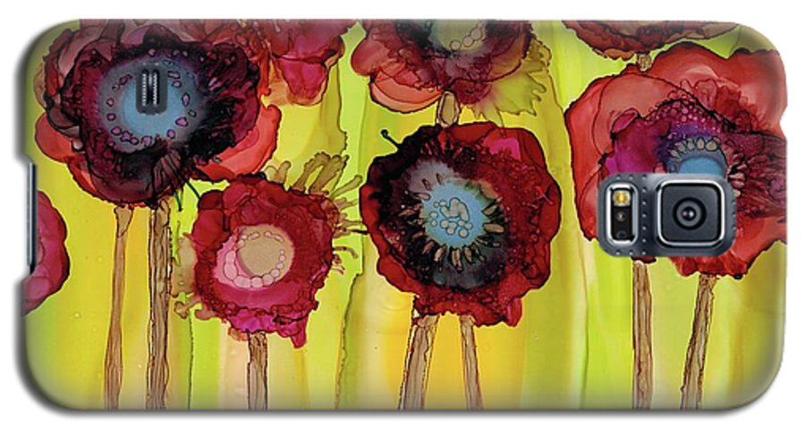 Flowerbed Galaxy S5 Case featuring the painting Flowerbed by Beth Kluth