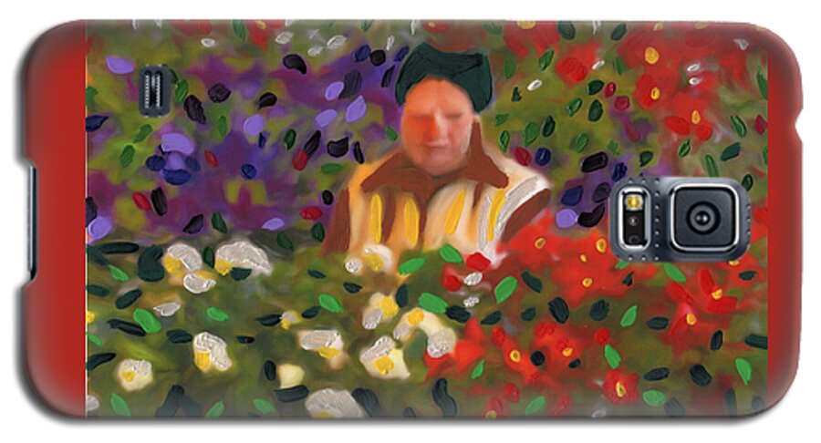 Lithuanian Galaxy S5 Case featuring the painting Flowers For Sale by Deborah Boyd