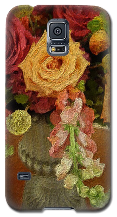 Flowers Galaxy S5 Case featuring the painting Flowers in Vase by Joan Reese