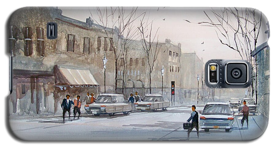 Ryan Radke Galaxy S5 Case featuring the painting Fond du Lac - Downtown by Ryan Radke