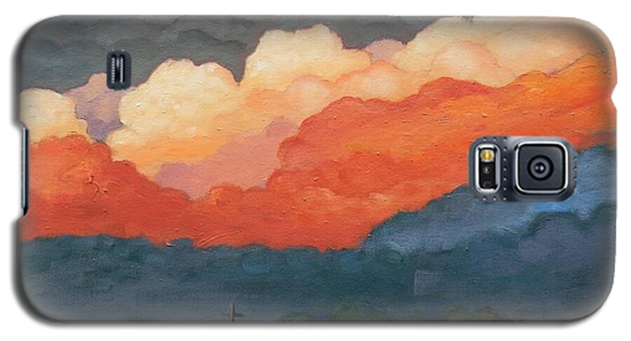 Clouds Galaxy S5 Case featuring the painting For the Love of Clouds by Gary Coleman