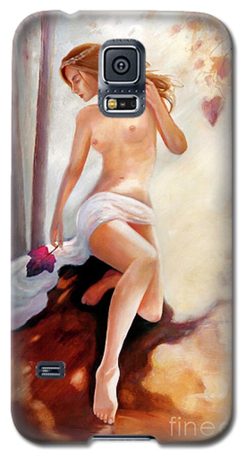 Forest Nymph Galaxy S5 Case featuring the painting Forest Nymph by Michael Rock