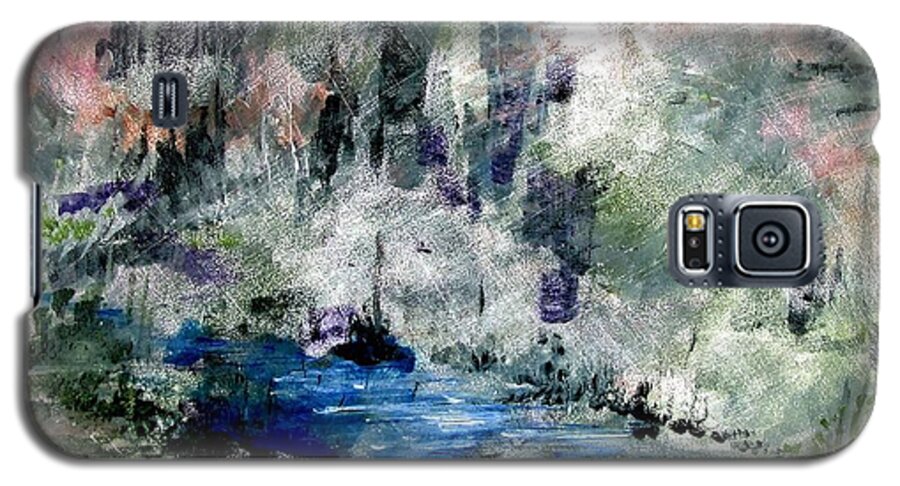 Creeks Galaxy S5 Case featuring the painting Forgotten Creek by Adele Bower