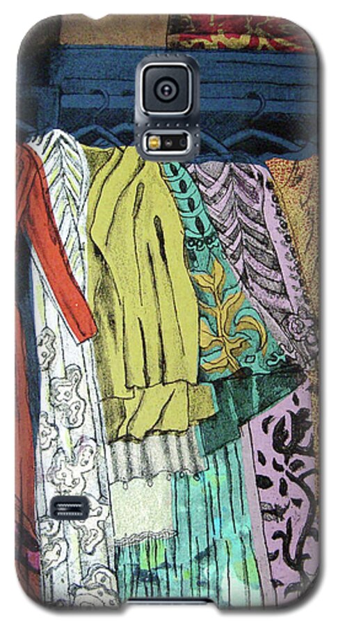 Fortuny Galaxy S5 Case featuring the mixed media Fortuny Closet #4 by Karen Coggeshall