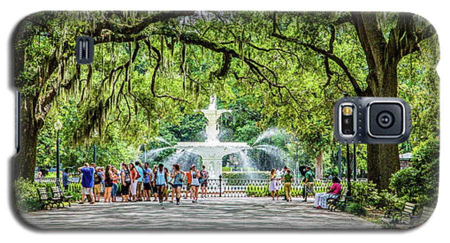 Forsyth Park Galaxy S5 Case featuring the photograph Fountain in Forsythe Park by Darryl Brooks