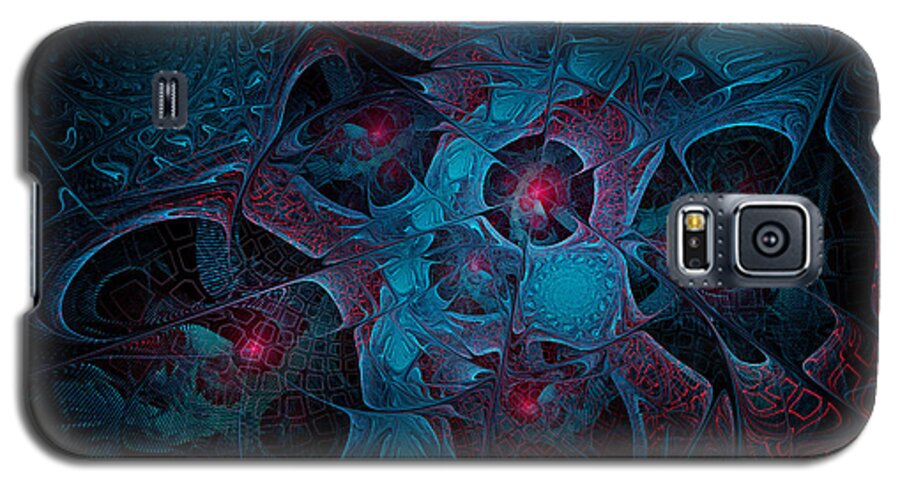 Flame Fractal Galaxy S5 Case featuring the digital art Fractal Jewels by Ann Garrett