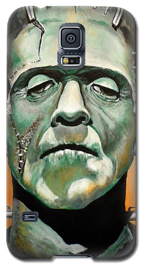 Frankenstein Galaxy S5 Case featuring the painting Frankenstein by Tom Carlton