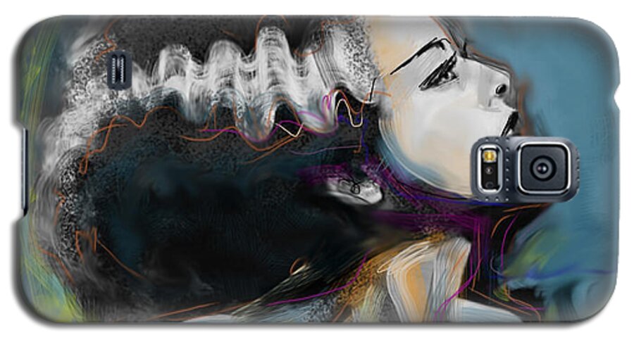 Bride Of Frankenstein Galaxy S5 Case featuring the mixed media Frankie's Bride by Russell Pierce