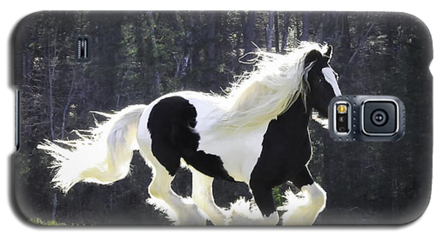 Horse Galaxy S5 Case featuring the photograph Galloping Gypsy by Terry Kirkland Cook