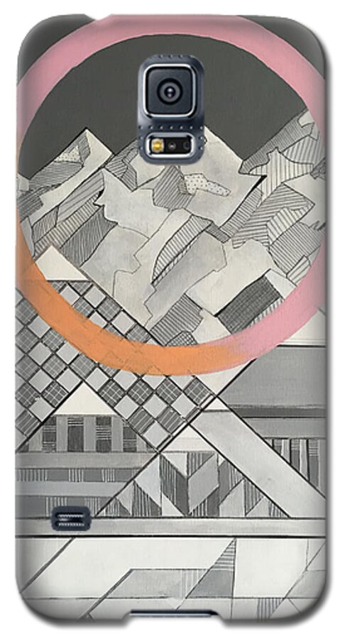 Geometry Galaxy S5 Case featuring the painting Geometry's Mountain by Sara Cannon
