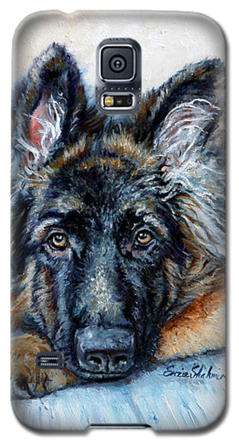 Animals Galaxy S5 Case featuring the painting German Shepherd by Portraits By NC