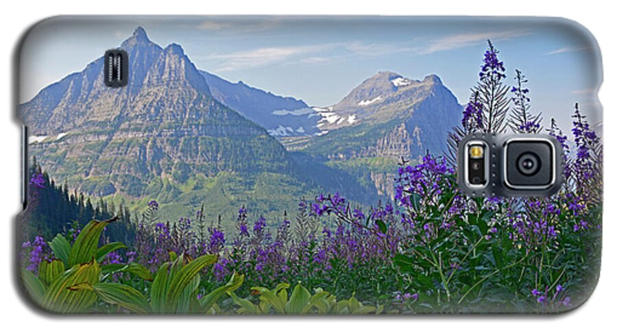 Glacier Galaxy S5 Case featuring the photograph Glacier National Park Fireweed by Bruce Gourley